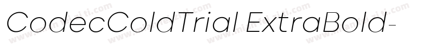 CodecColdTrial ExtraBold字体转换